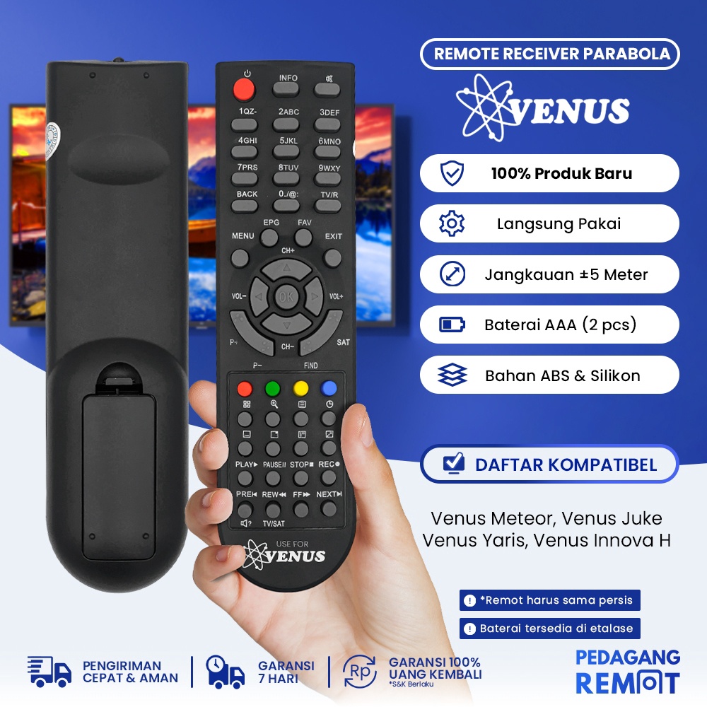 MURMER Remot Remote Receiver Parabola Venus Meteor HD  Venus Juke  Venus Inova HD