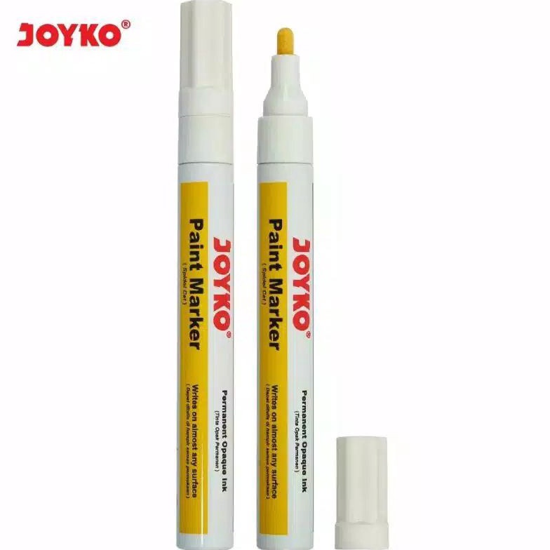 

HARGA SPESIAL Spidol Cat Paint Marker PTM37 Warna White Joyko Round Tip Satuan
