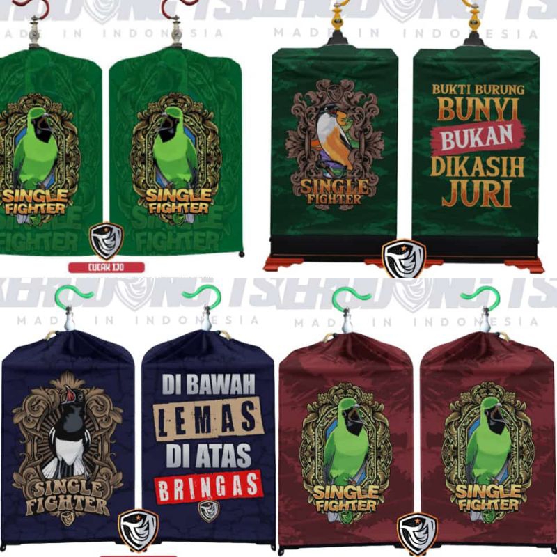 krodong gambar cucak ijo printing kerodong sangkar kotak cak ijo