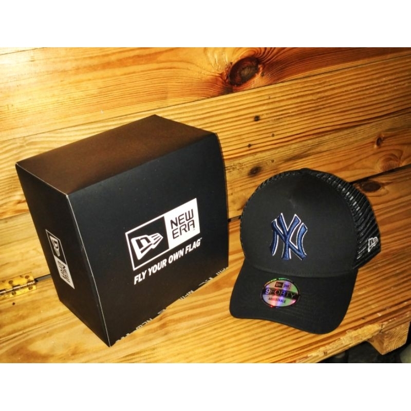 Topi Jaring Premium Logo NY list Putih Pria Wanita Grade Mirror COD