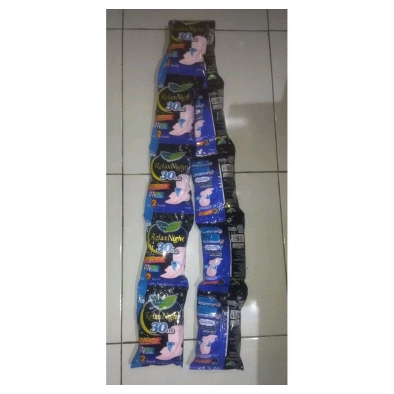 Laurier relax Night 30cm renceng isi 2. total 20pcs.