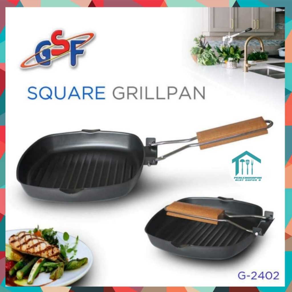 PANGGANGAN KOTAK BBQ / WAJAN KOTAK BBQ GSF G-2402 2602 / WAJAN PANGGANGAN GRILL PAN MURAH