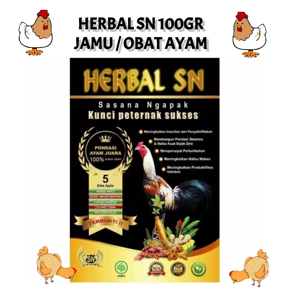 Herbal SN 100 gram Obat Jamu Alami Ayam Jago Aduan Bebek Sasana Ngapak