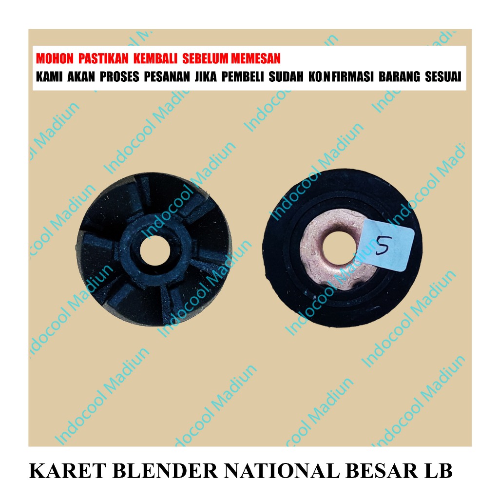 KB05 GIGI KARET GEAR / GIGI BLENDER KARET / KARET BLENDER NATIONAL BESAR LB
