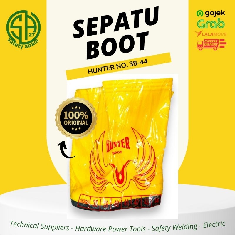 Sepatu Safety Boot Kuning Original Hunter