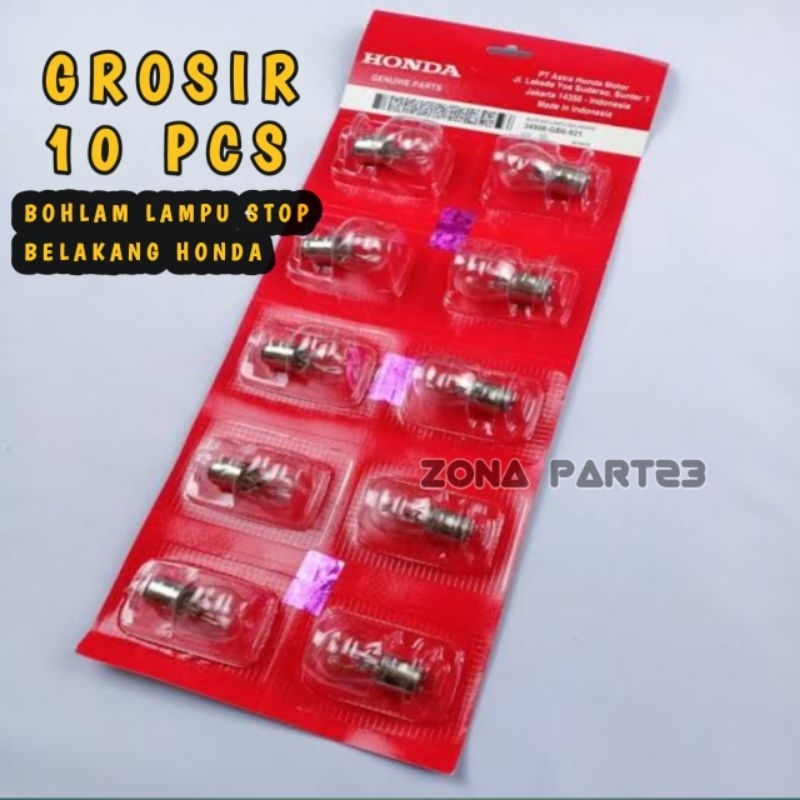 GROSIR PAKET MURAH 10 PCS BOHLAM LAMPU STOP BELAKANG HONDA BEAT VARIO 110 125 SCOOPY SPACY FI F1 KAR