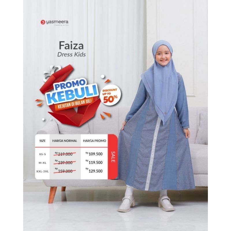 [Hijabstore Najwa] PROMO YASMEERA Gamis Faiza Dress Kids