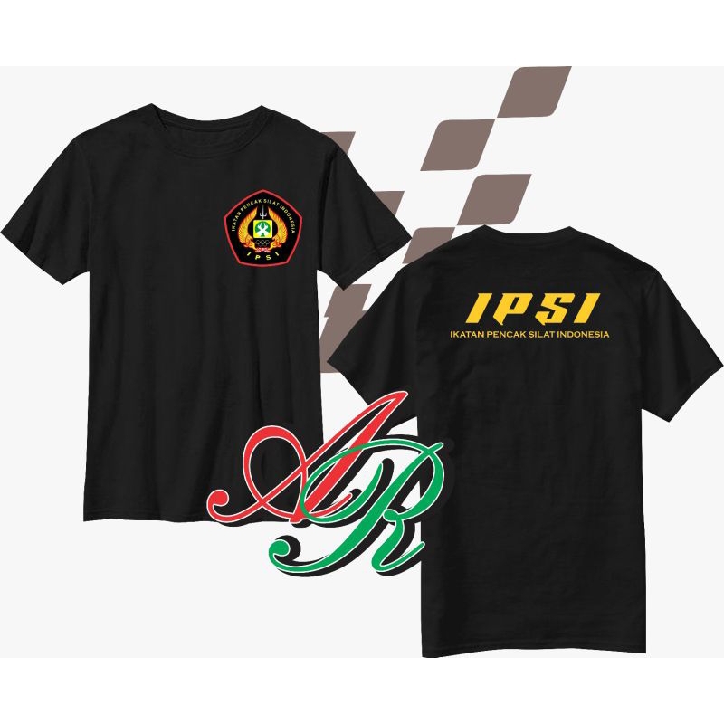 BAJU KAOS PENCAK SILAT IPSI IKATAN PENCAK SILAT INDONESIA//T-SHIRT KAOS IPSI SABLON DEPAN BELAKANG