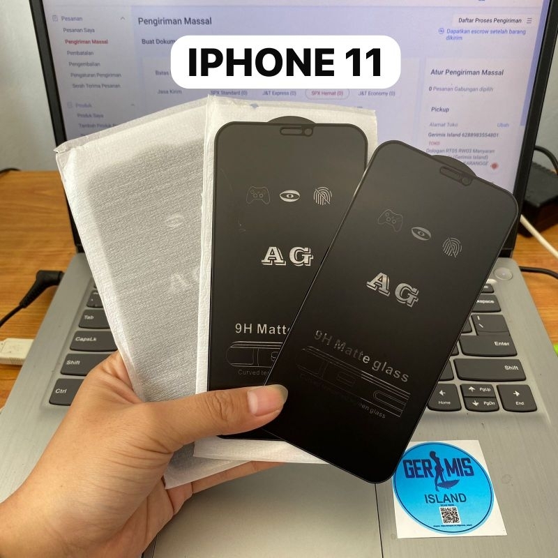 TEMPERED GLASS MATTE IPHONE 11 / IPHONE 11 PRO