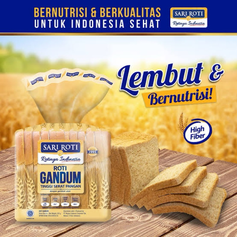 

sari roti roti gandum tinggi serat pangan
