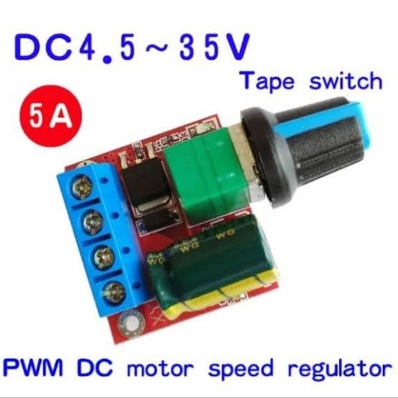 Dimmer 5A Potensio Speed Controller DC PWM DC 5V - 35V Maksimal 5A