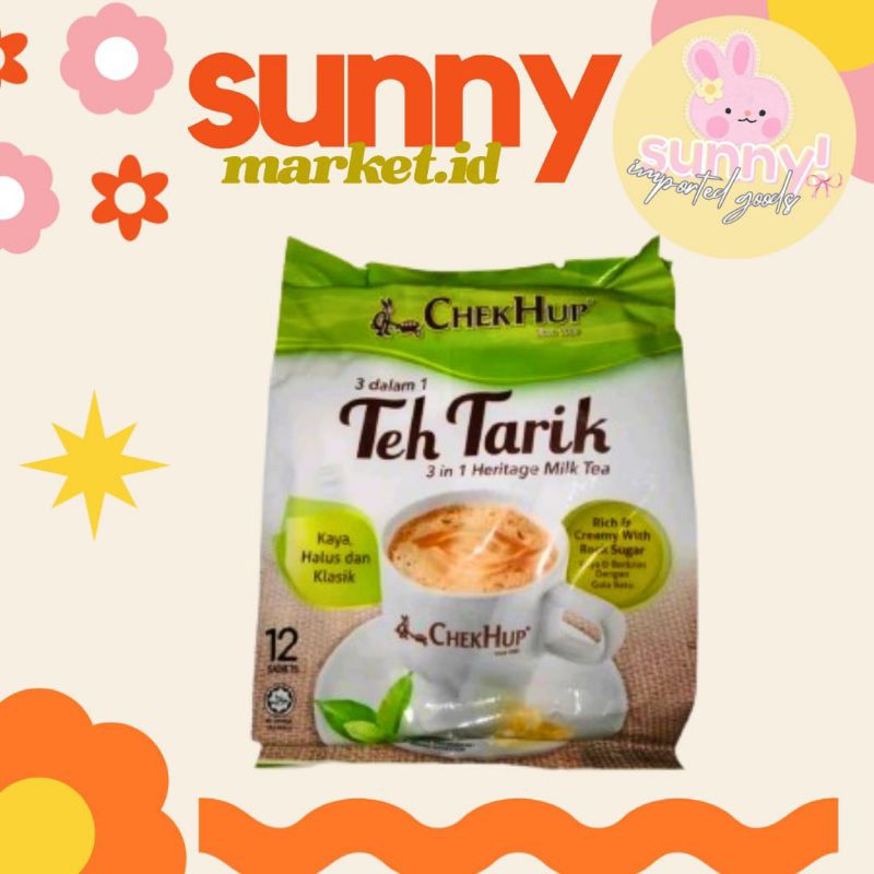 

SUNNYMARKET - CHEKHUP CHEK HUP 3IN1 TEH TARIK IMPORT IMPOR MALAYSIA MILK TEA CHECKHUP 3IN1 WITH CANE