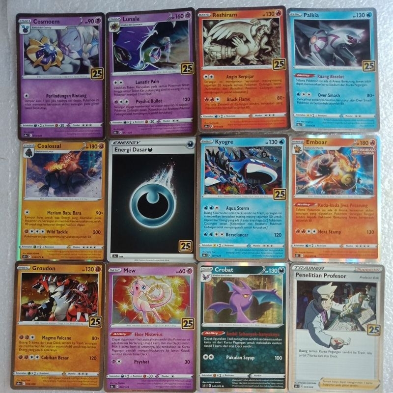 Kartu Pokemon Cosmoem || Lunala || Reshiram || Palkia || Coalossal || Energi Dasar || Kyogre || Embo