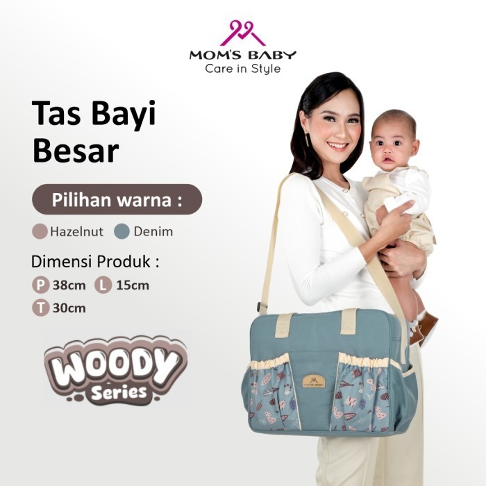 Mom's Baby Tas Bayi Besar Woody Series - MBT 3076 / Mom's Baby Tas Bayi Besar Aurora - MBT 3057
