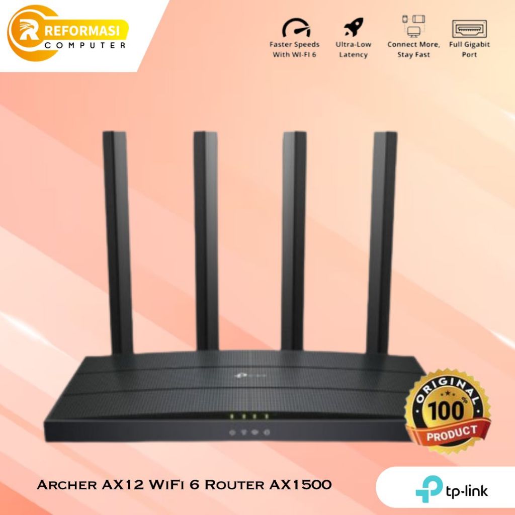 TP-LINK ROUTER TP-Link Archer AX12 WiFi 6 Router AX1500 tp link router archer ax12 acces point