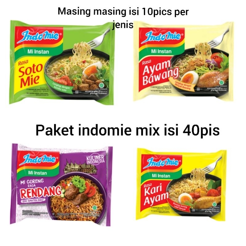

paket indomie mix isi 10 pics