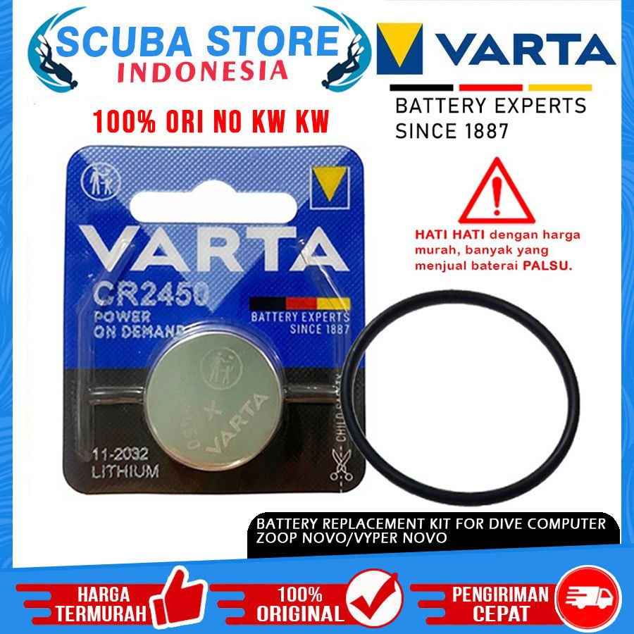 CR2450 Battery Replacement Kit Varta Dive Computer Suunto Zoop Novo/Zoop Vyper Smartwatch Scuba Divi