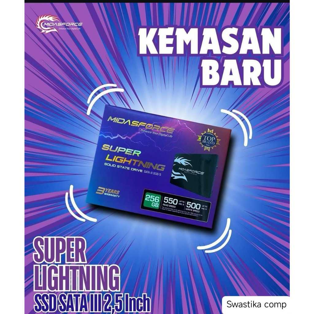 SSD 256GB MIDASFORCE SUPER LIGHTNING SATA III 6GB/S - SSD 256 GB MIDAS