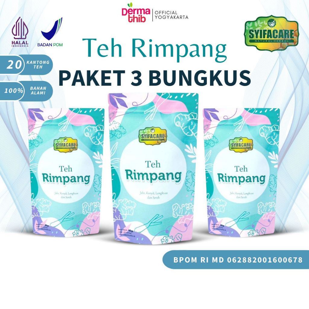 

Paket 3 Bungkus Teh Rimpang | Teh Tradisional Herbal Alami BPOM HALAL ORIGINAL | Teh Rimpang Asli