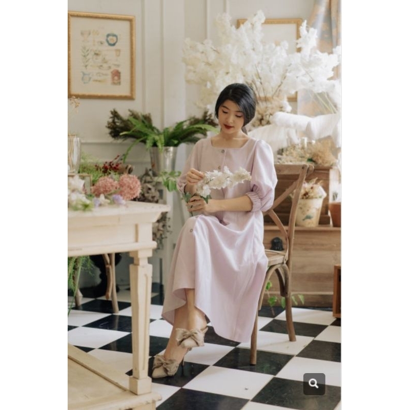 PRELOVED 2X PAKAI DRESS BASIC MAVEN APRIL LILAC