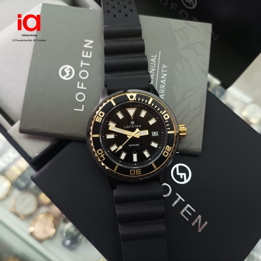 LOFOTEN Jam Tangan Analog Pria F-6528MT Rubber Strap