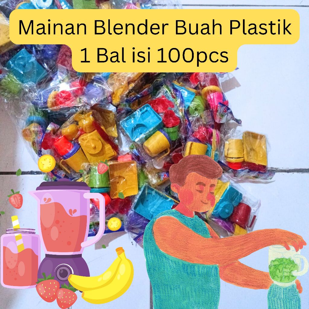 BLENDER BLENDERAN MAINAN JUS BUAH KECIL 1 BAL ISI 100PCS
