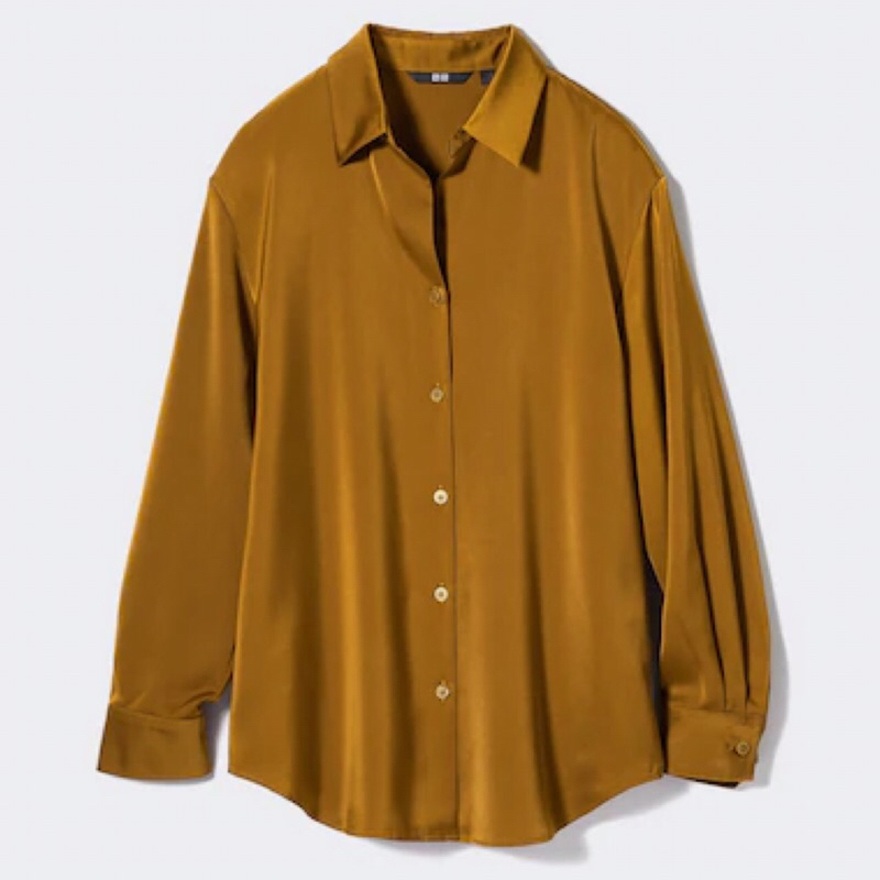 UNIQLO Women Blouse Kemeja Blus Wanita Lengan Panjang