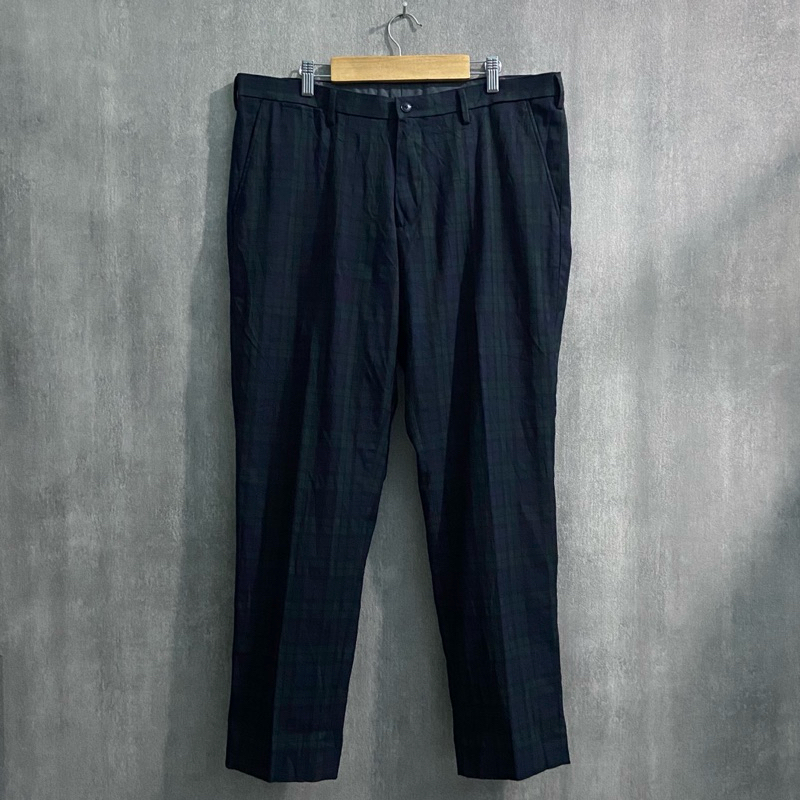 Work Pants Tartan UNIQLO HEATTECH / Celana Bahan Pria / WP118 / Size 36