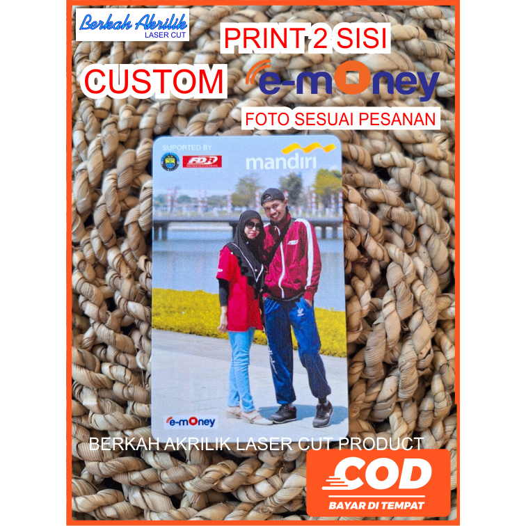 Emoney Mandiri Custom Etoll custom foto 2 sisi