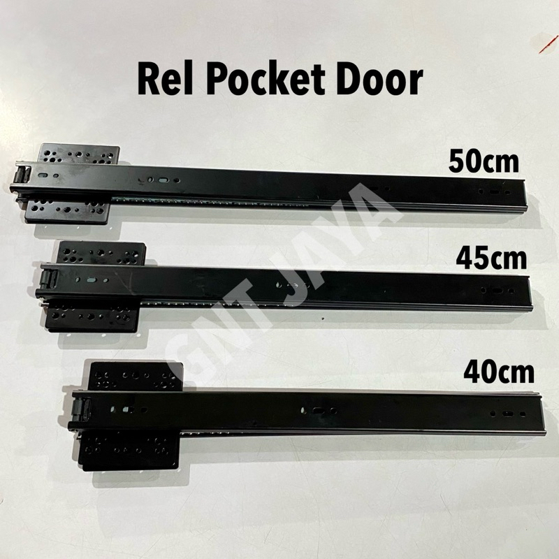 REL HAFELE POCKET DOOR rel pintu lemari Tv ball Bearing Hafele 400 450 500mm Rel hafele 40 45 50cm r