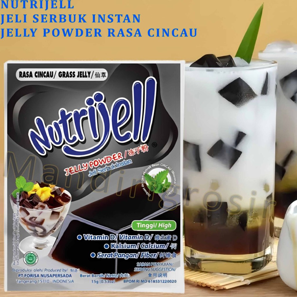 

Jeli Serbuk Instan * Nutrijell * Jelly Powder Rasa Cincau * 15gr