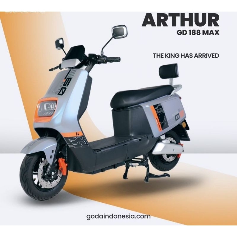 SEPEDA & MOTOR LISTRIK GODA 188MAX ARTHUR 1200W 20AH