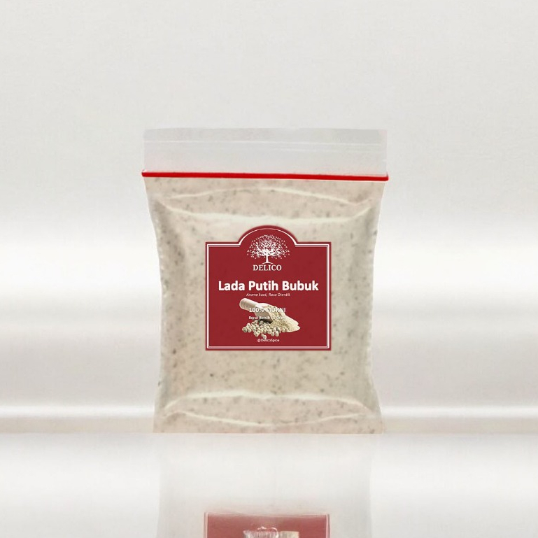 

SAMPLE Lada Putih Bubuk 3 Gram DELICO SPICE Premium White Pepper Powder