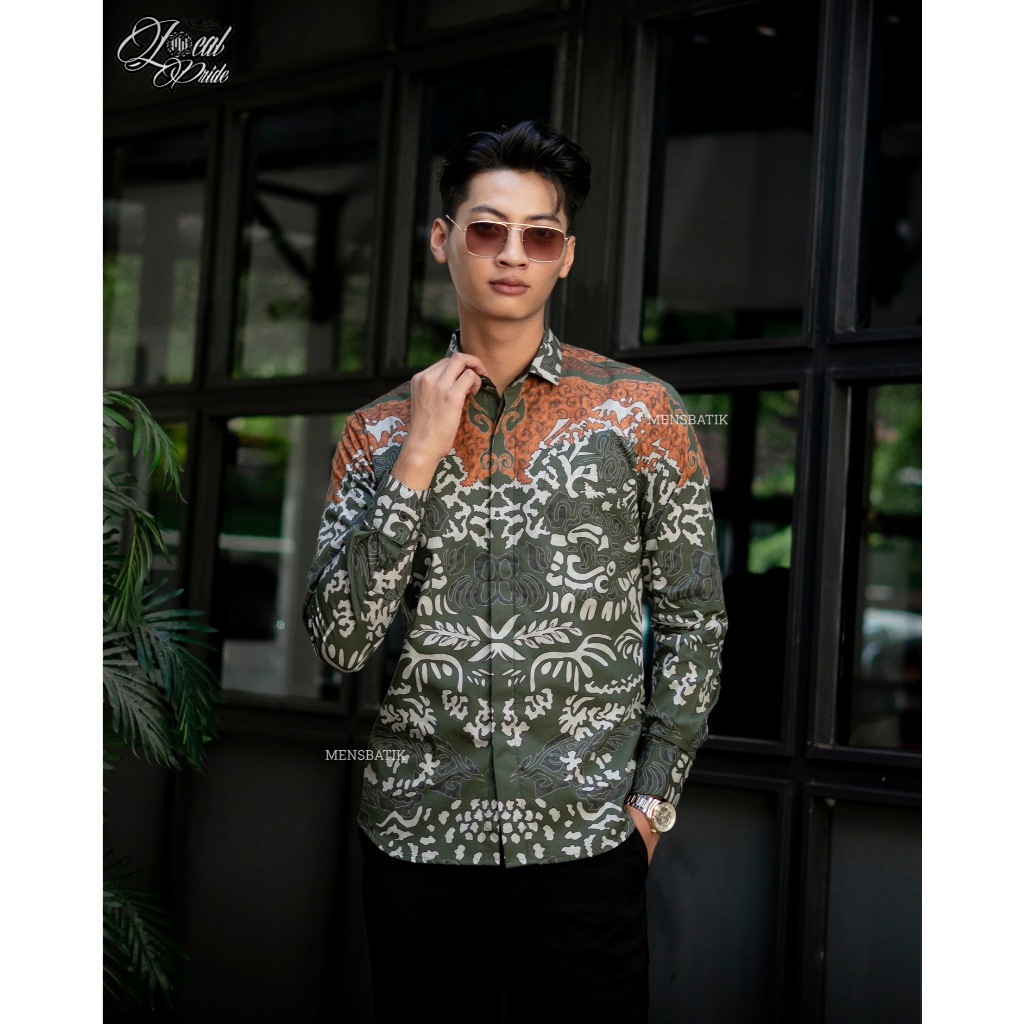 MENSBATIK - SEKARJAGAD - batik pria - kemeja batik - batik pria lengan panjang - batik pria modern -