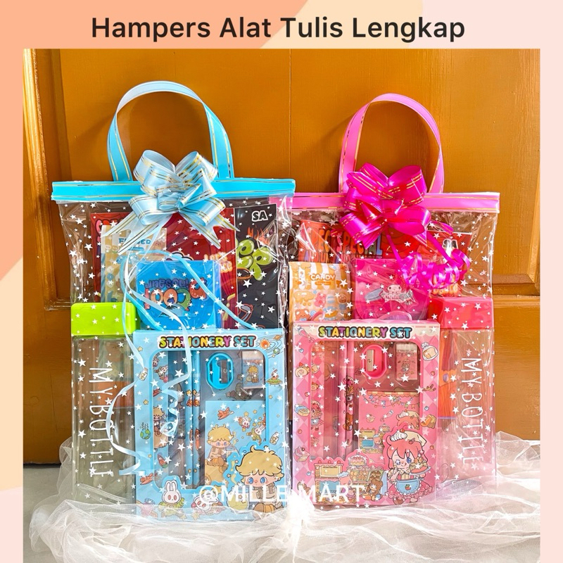 

HAMPERS ALAT TULIS LENGKAP ULANG TAHUN/PAKET BINGKISAN ALAT TULIS ULANG TAHUN/SOUVERNIR ALATTULIS/PAKET BUKU BOTOL PENSIL LENGKAP/SET ALAT TULIS ATK ULTAH