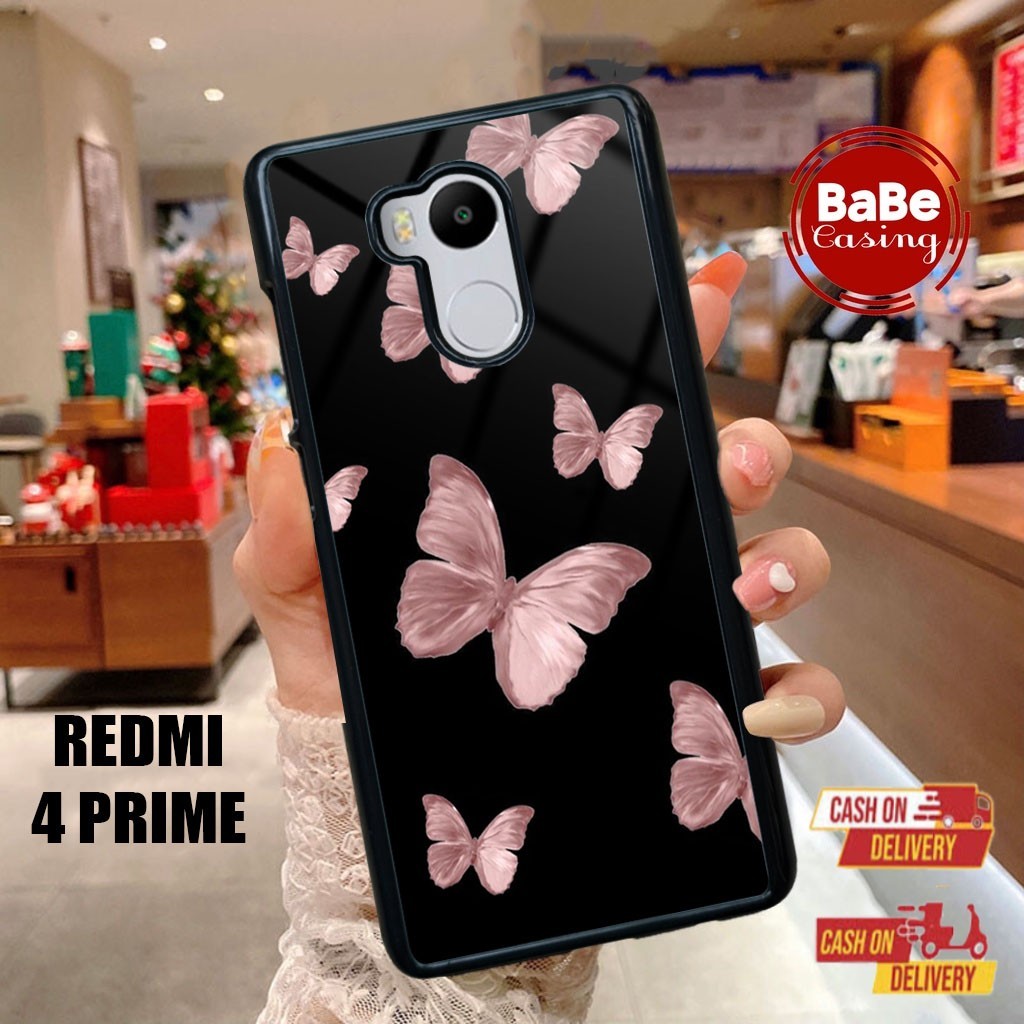 Case Redmi 4 Prime Terlaris Motif Kupu 02 Casing Redmi 4 Prime Bahan Hardcase Softcase Premium Glosy