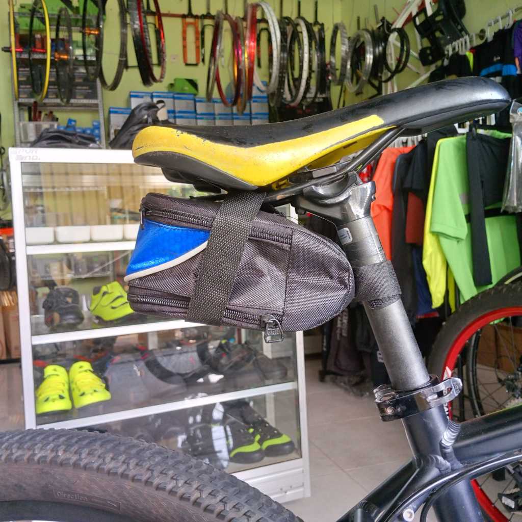 Tas Sadel sedel saddle seatpost sepeda mtb balap road bike