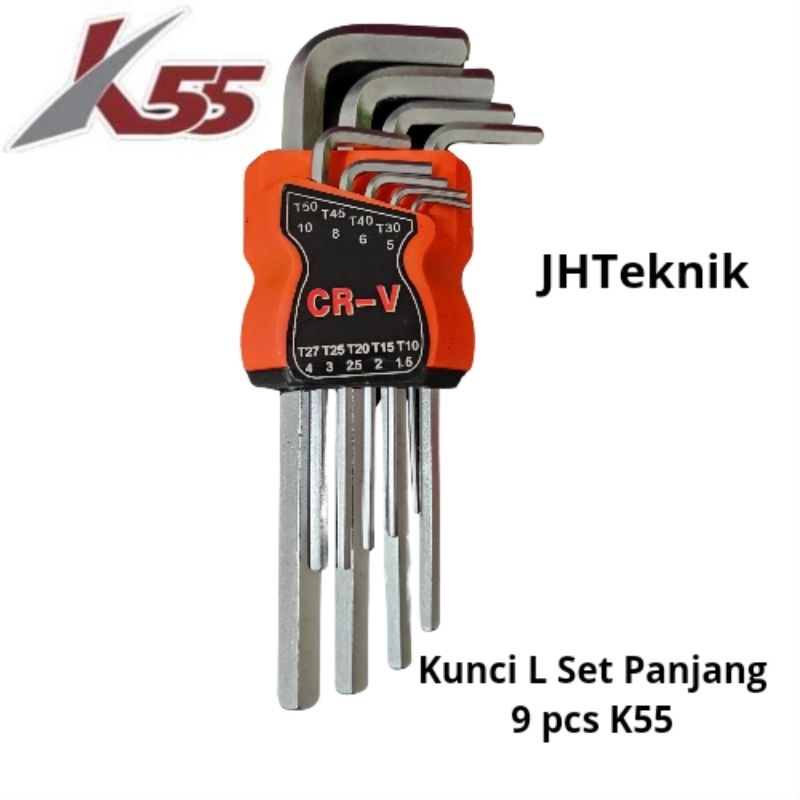 Kunci L Set Panjang Biasa 9 Pcs K55