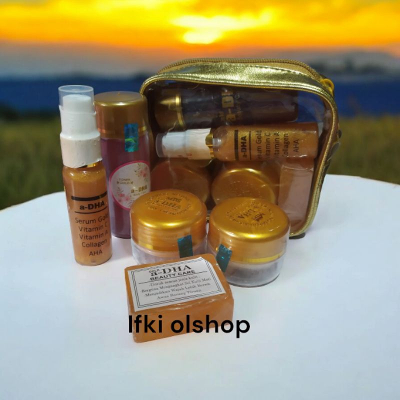 paket komplit A-dha gold tutup timbul original