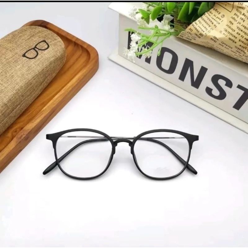 kacamata photocromic 2124 lentur cowok/cewek |kacamata bulat minus