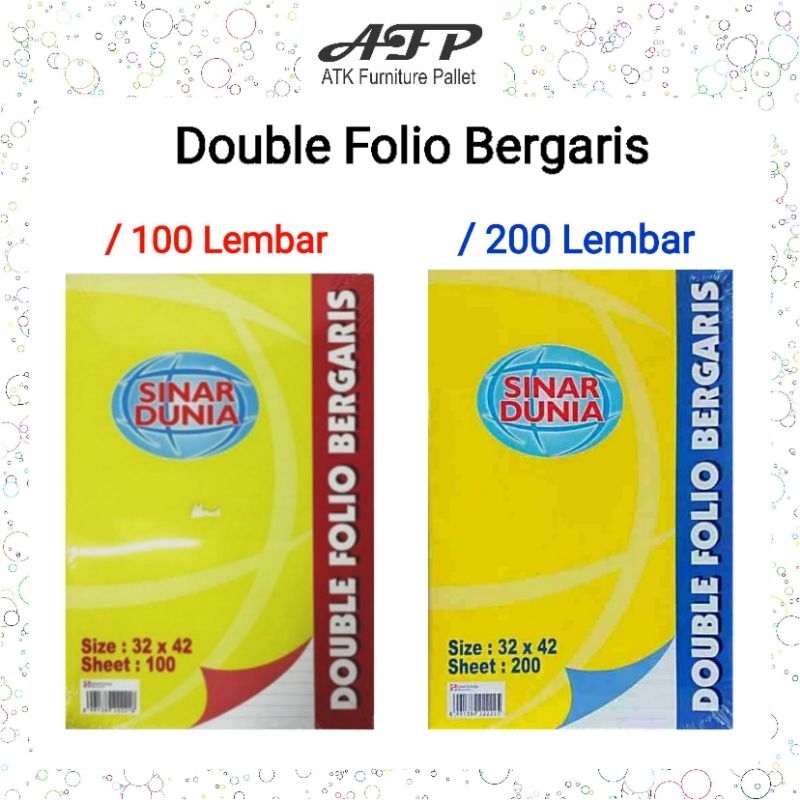 

Double Folio Bergaris Sinar Dunia 100 200 Lembar