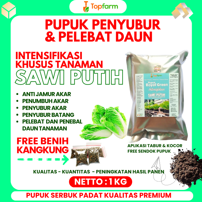 Pupuk Daun Untuk Sawi Putih / Pupuk Pembesar Buah Sawi Putih / Pupuk Sawi Putih Terbaik / Pupuk Peny