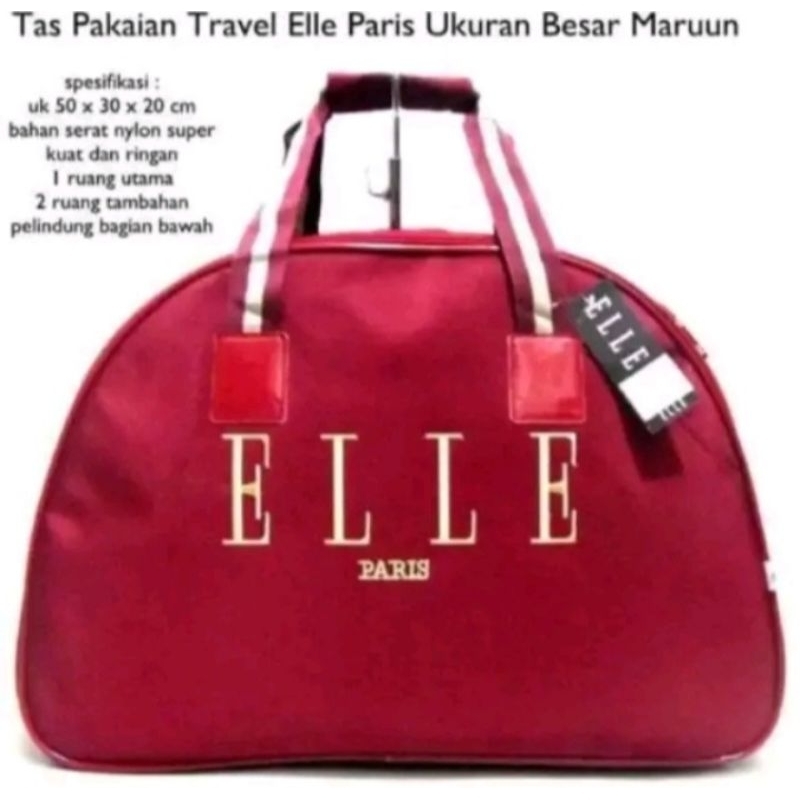 TAS PAKAIAN ELLE POLOS / TAS JINJING WANITA / DUFFEL BAG