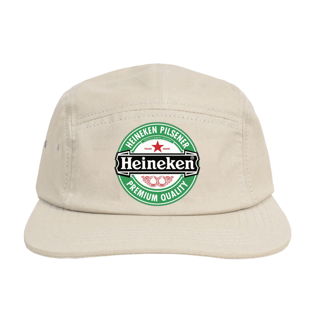 FRTY_Topi Five Panel Logo Heineken Aksesoris Fashion Premi Uniseks Dewasa All size