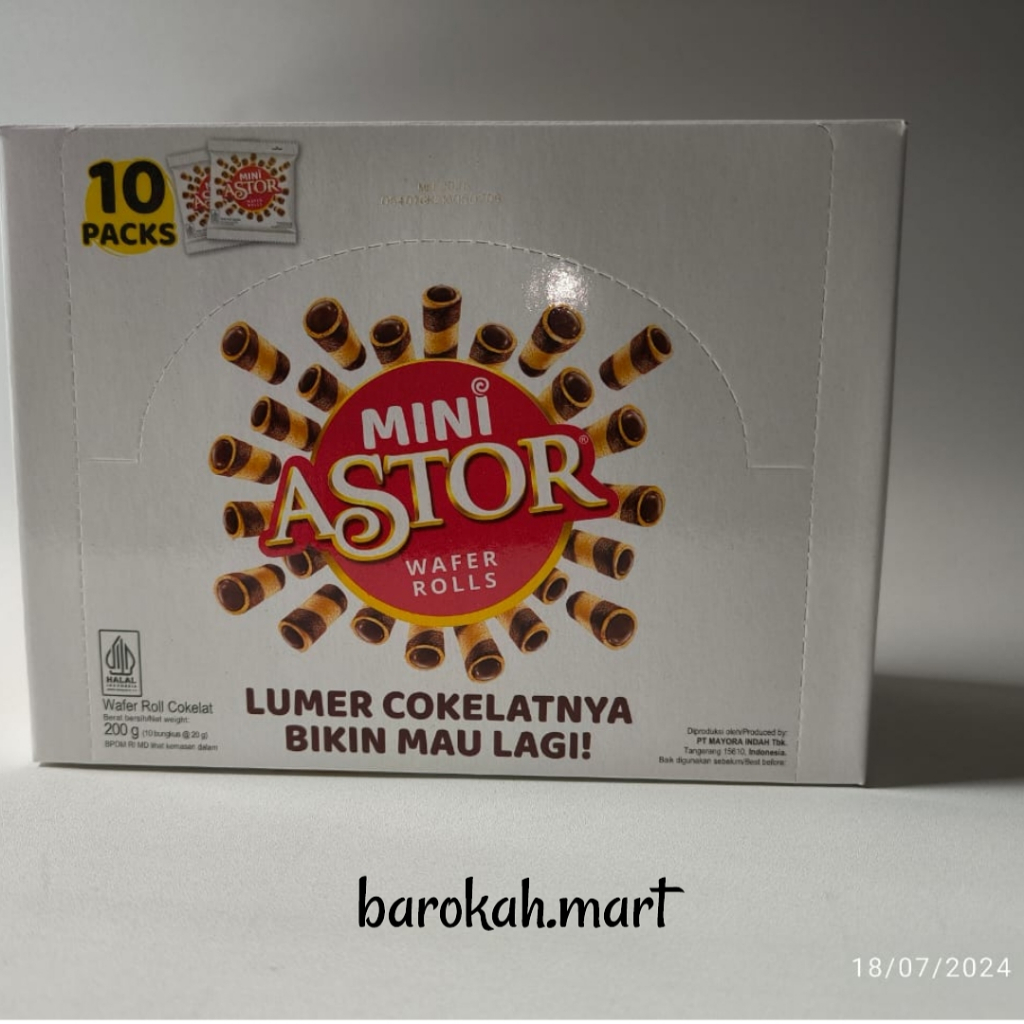 

Mini Astor Wafer Rolls 200 gr 1 Pak isi 10 pcs @ 20 gr