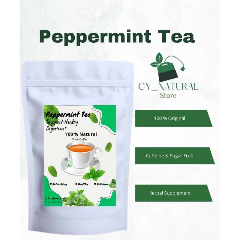 

Peppermint Tea Pure Daun Mint Teh Isi 20 Bag Tea Fresh & Cool