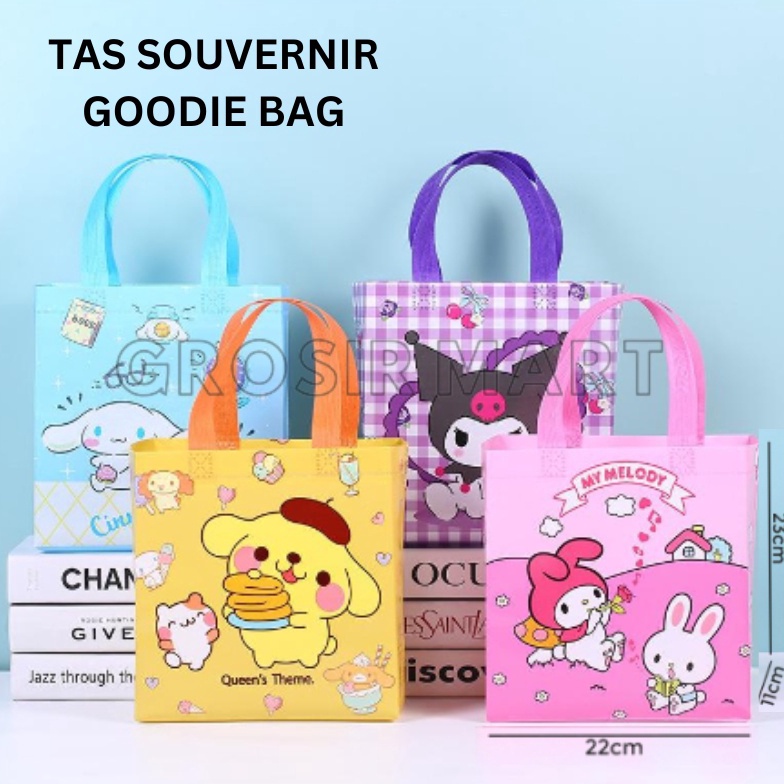

PROMO MENARIK Tas Souvenir Ulang Tahun Anak Kado Ultah Snack Goodie Bag Karakter Tote Bag Tenteng Lucu Sanrio Melody Cinnamoroll Kuromi Pompompurin