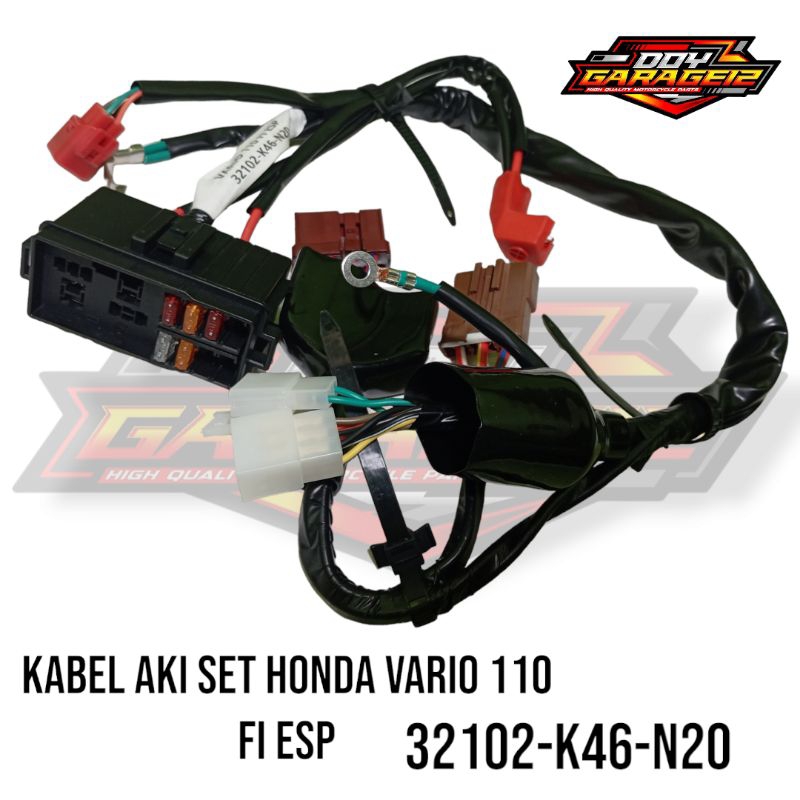 Kabel Eccu Kabel aki Set Honda Vario 110 fi esp Stater Halus Kabel aki Fullset Positif Negatif Soket