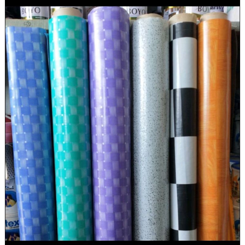 Karpet Meteran / 1  meter Taplak Meja Plastik Meteran Motif