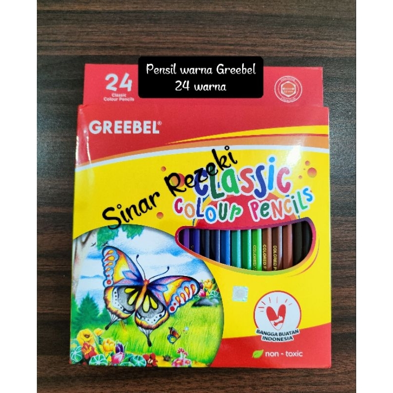 

24 warna!!Pensil warna greebel/colour pencils greebel/pensil warna greebel classic 24 warna non toxic